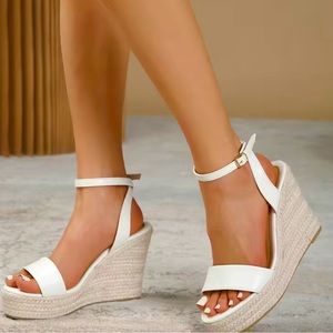 White Wedges Heel